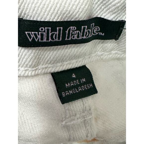 Wild Fable white orange purple tie dye fringe highest rise shorts size 4 - Picture 3 of 8